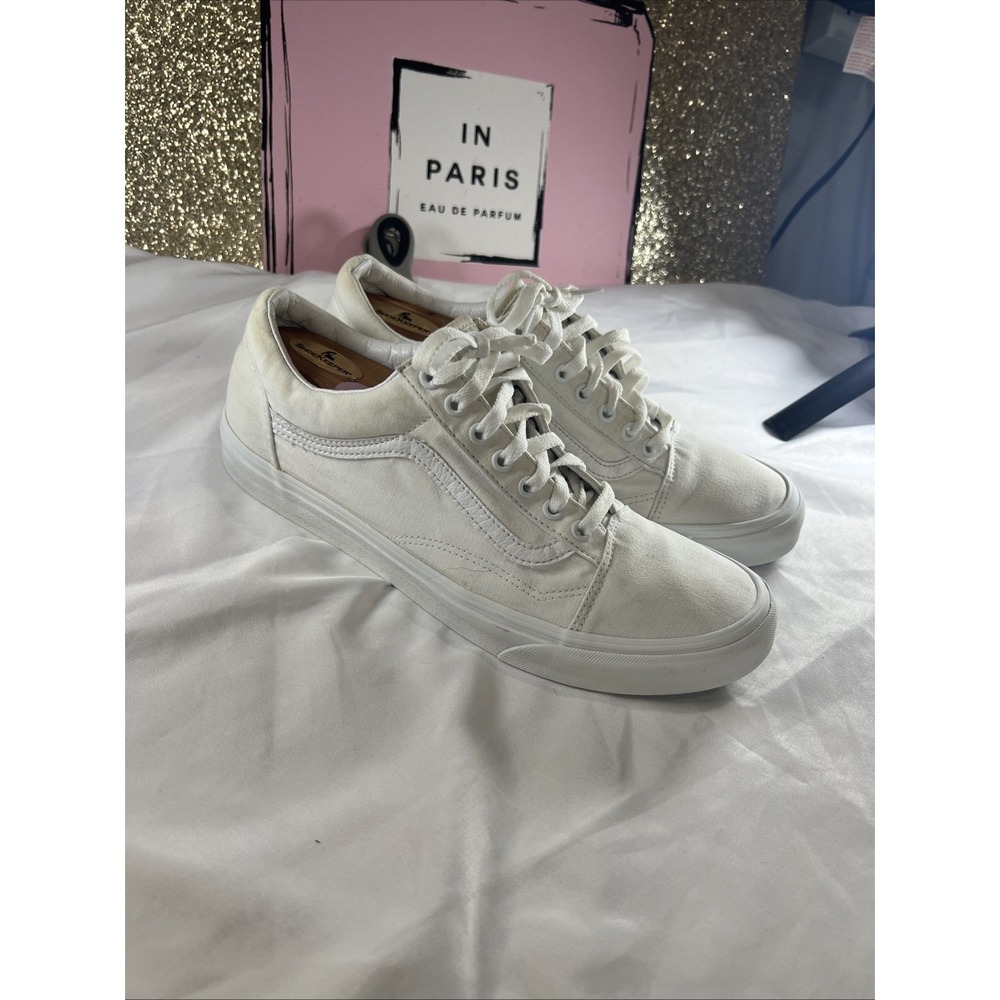 Vans White Old Skool Lace‎ Up Skateboard Shoes  13  Women's Size  Mens Size 11.5